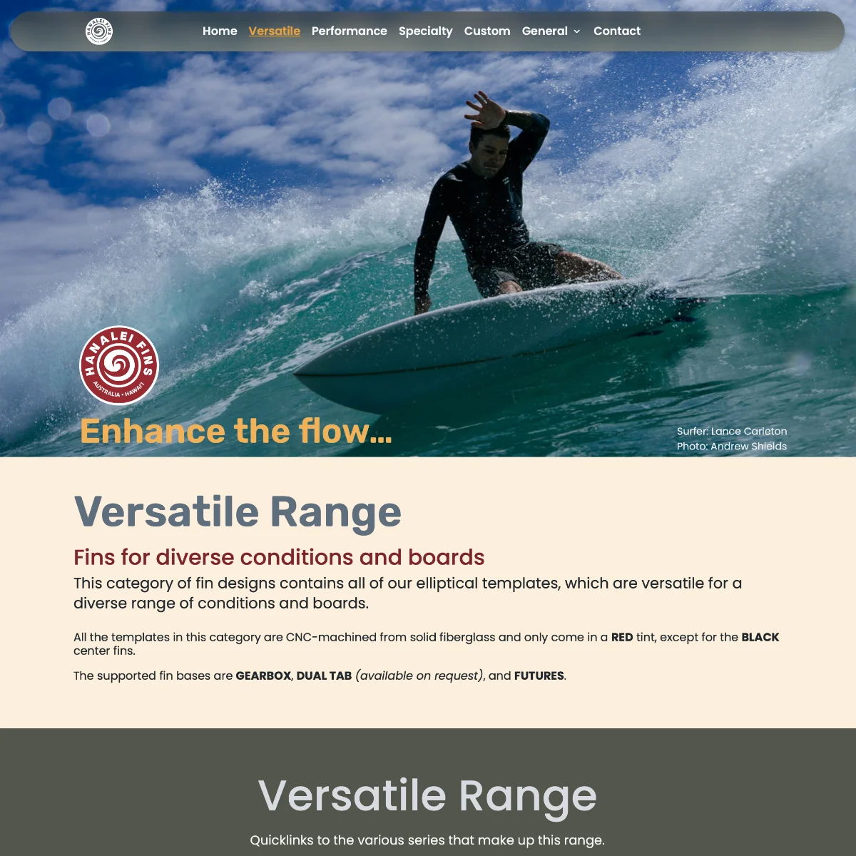 HANALEI FINS Website Updates